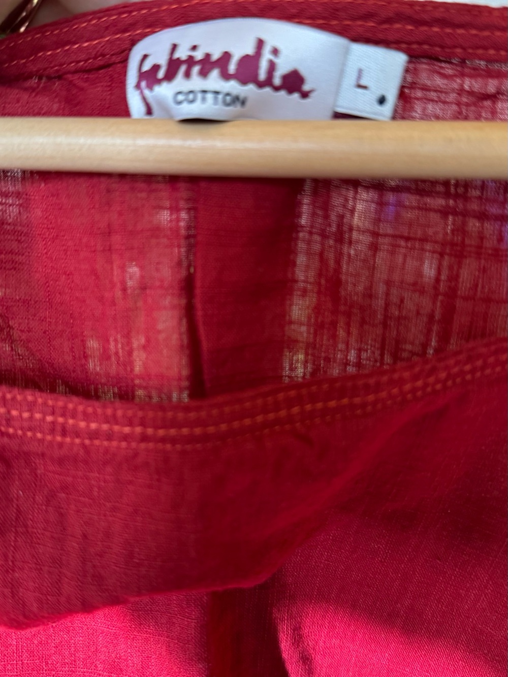 fabindia Red Cotton Kids Skirt